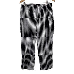 Talbots Heritage Navy Scallop Pattern Ankle Pant Size 8